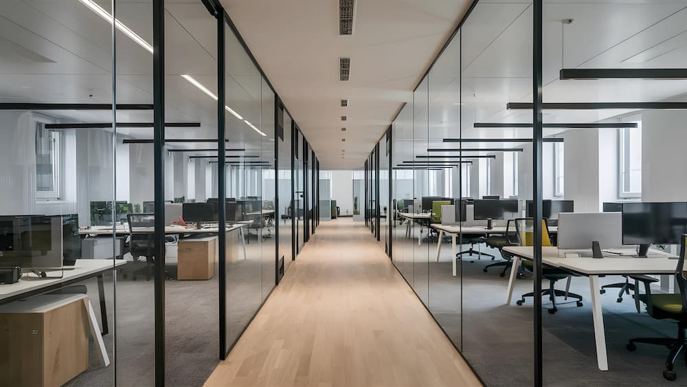 A modern office building interior