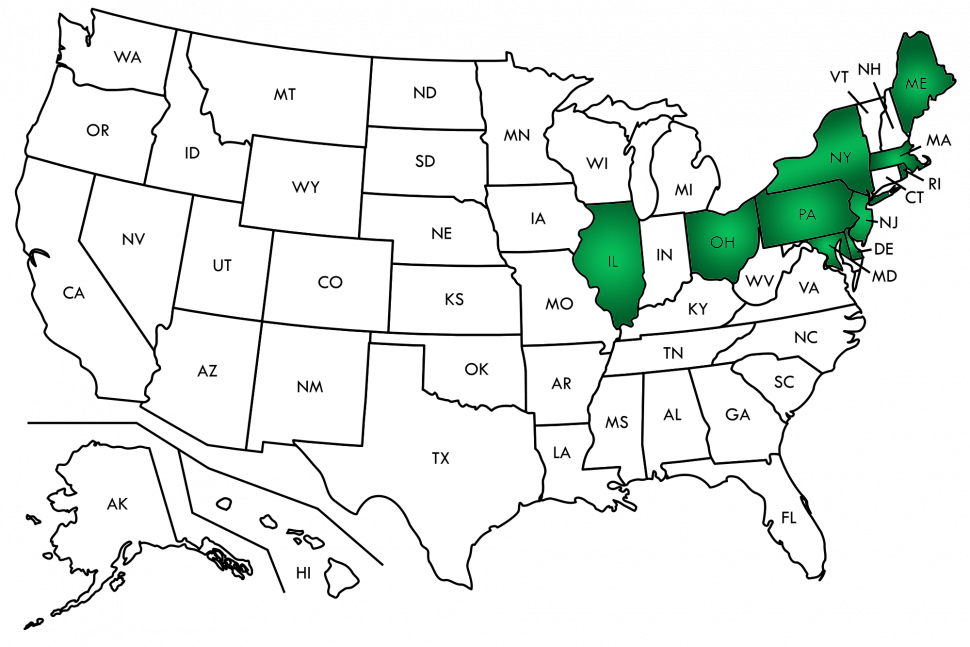 Electric Service Map in the United States